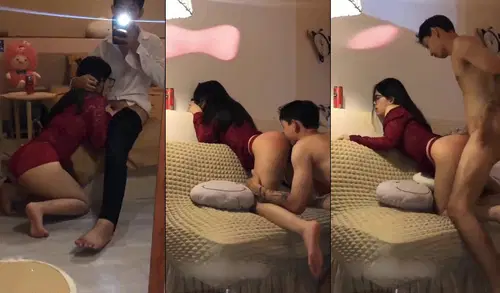 Việt Nam:Bé sinh viên kính cận váy đỏ, đưa đi chơi anh vét lồn đỏ cả mông